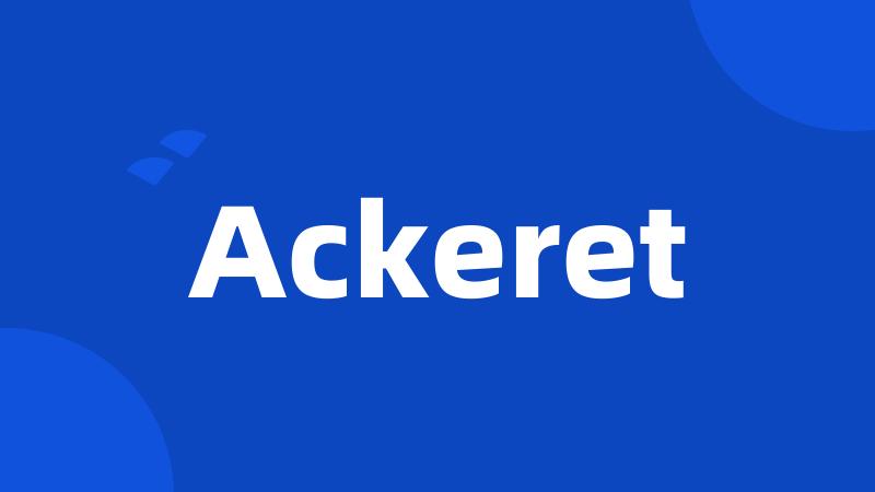 Ackeret