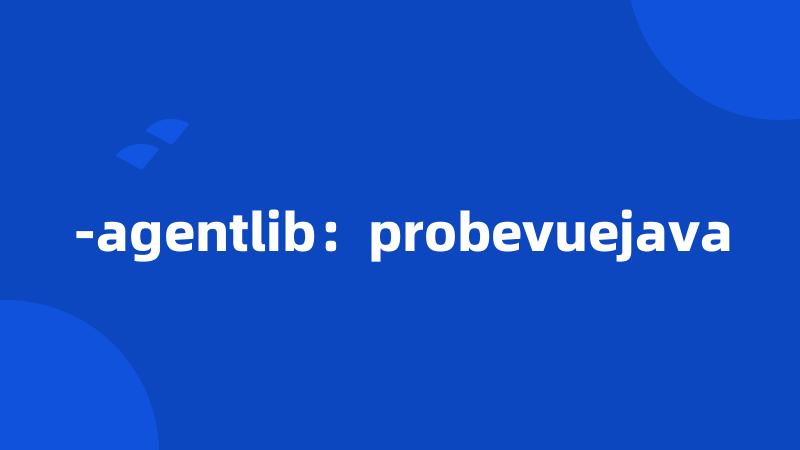 -agentlib：probevuejava