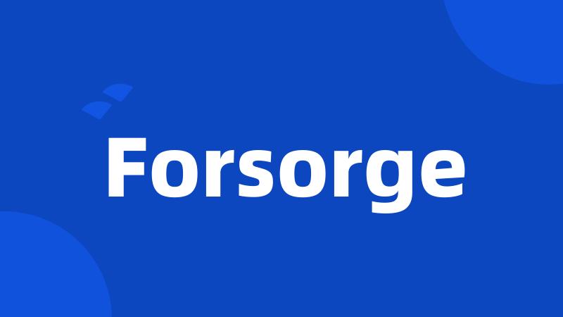 Forsorge