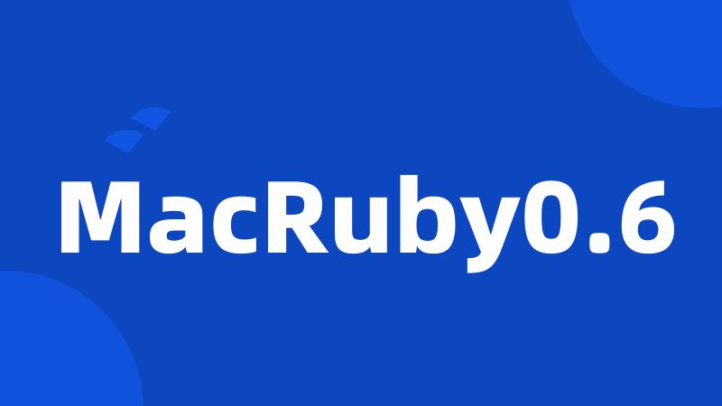 MacRuby0.6