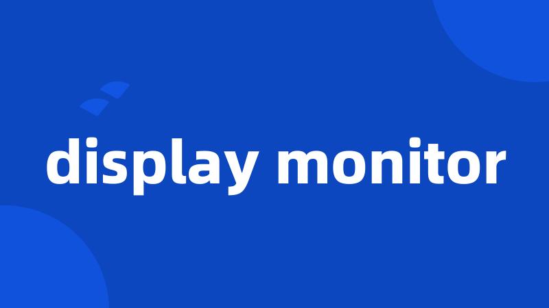 display monitor