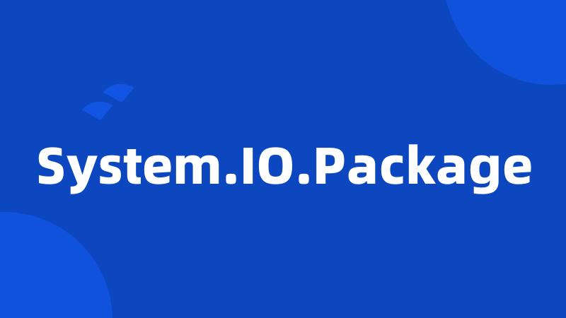 System.IO.Package