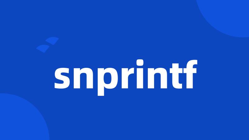 snprintf