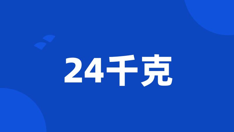 24千克