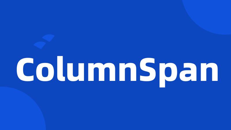 ColumnSpan