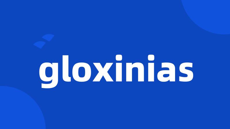 gloxinias