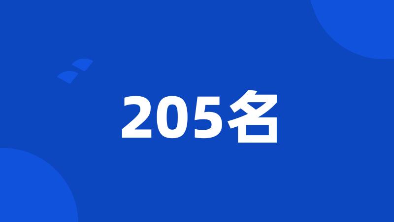 205名