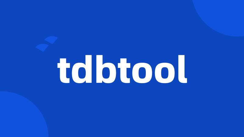 tdbtool