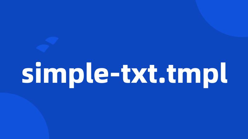 simple-txt.tmpl