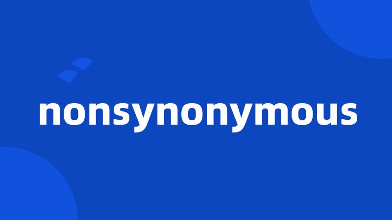 nonsynonymous