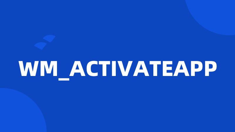 WM_ACTIVATEAPP