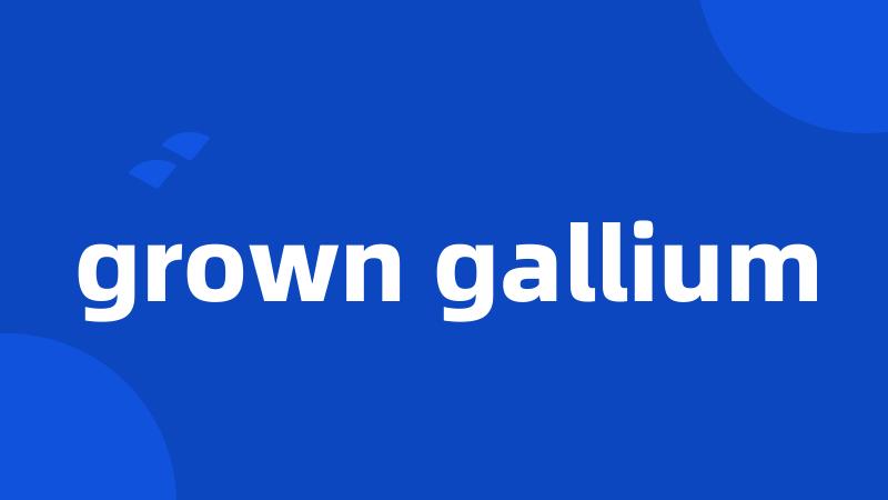 grown gallium