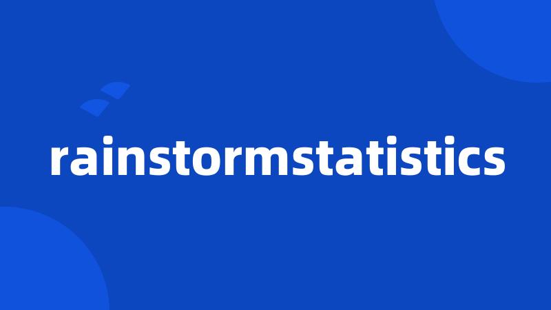 rainstormstatistics