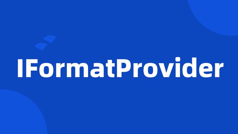 IFormatProvider