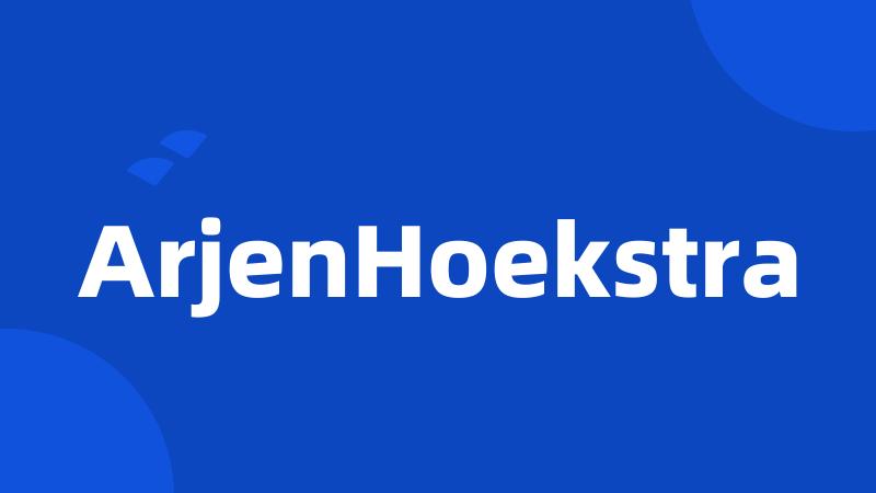 ArjenHoekstra