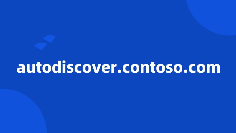 autodiscover.contoso.com