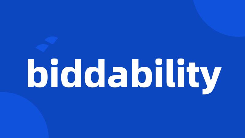 biddability