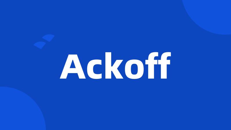 Ackoff