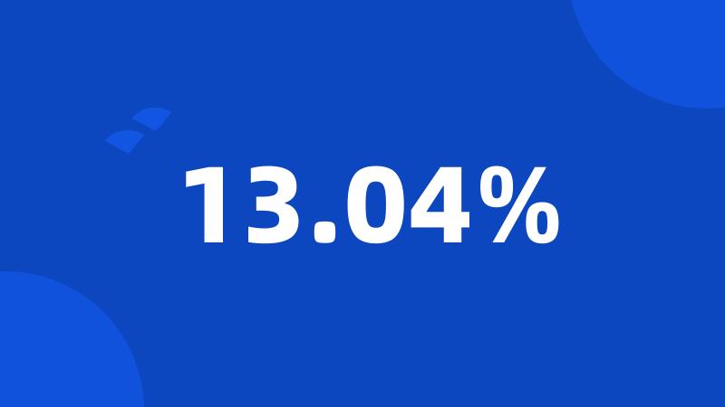 13.04%