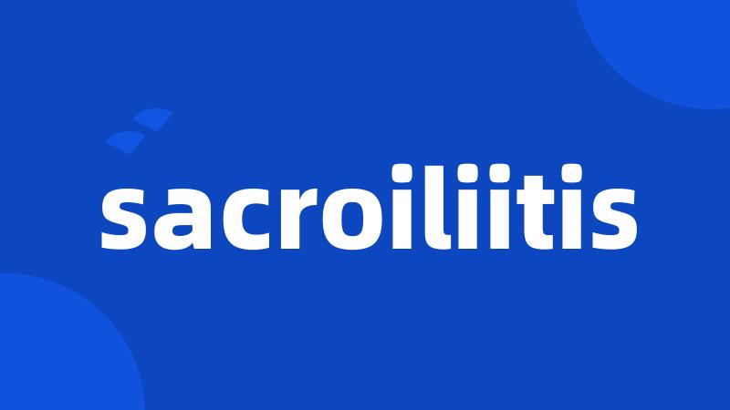 sacroiliitis