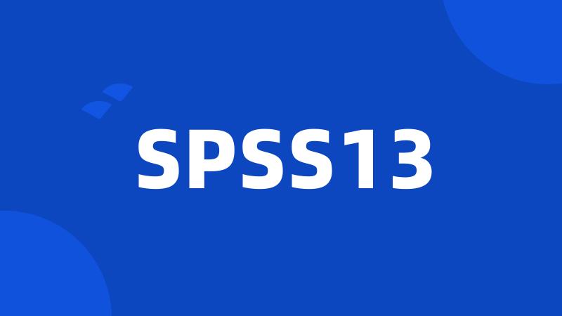 SPSS13