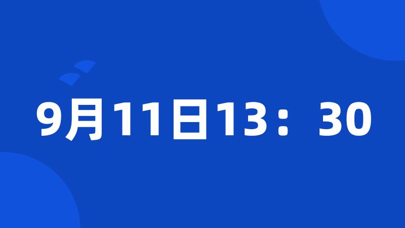 9月11日13：30