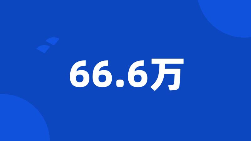 66.6万