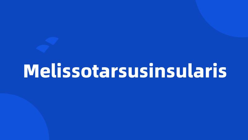 Melissotarsusinsularis