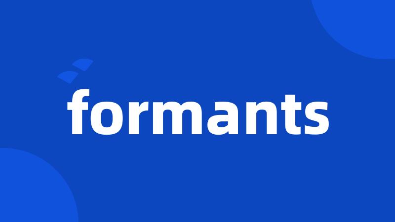 formants