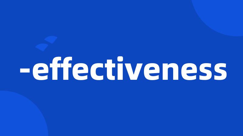 -effectiveness