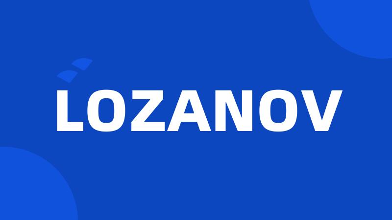 LOZANOV