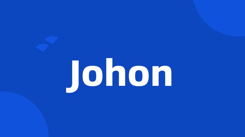 Johon