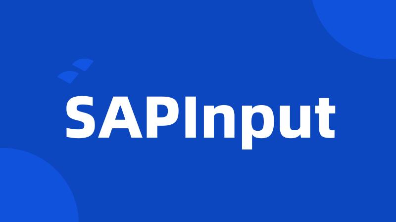 SAPInput