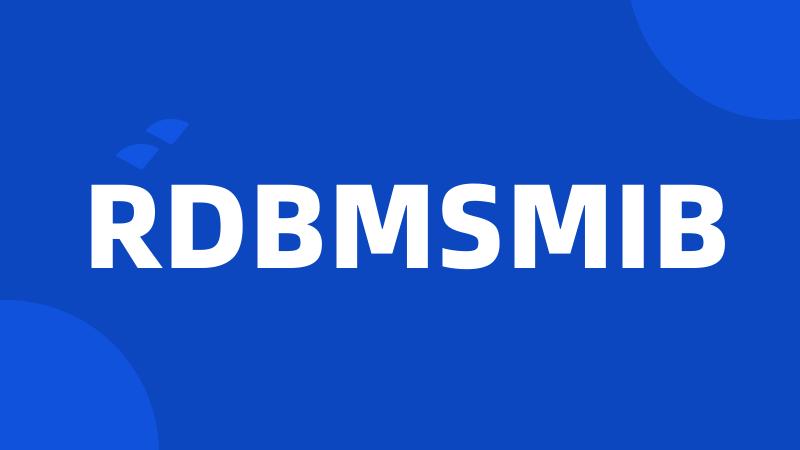 RDBMSMIB