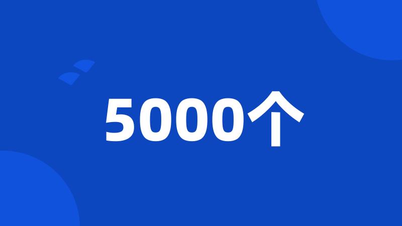 5000个