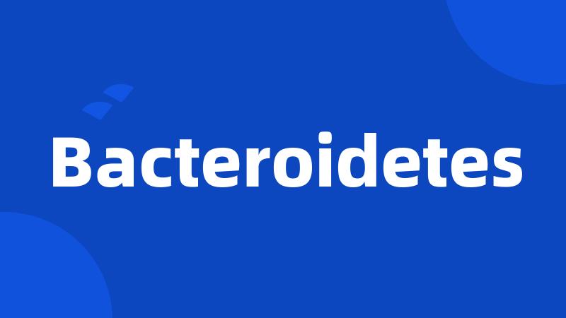 Bacteroidetes