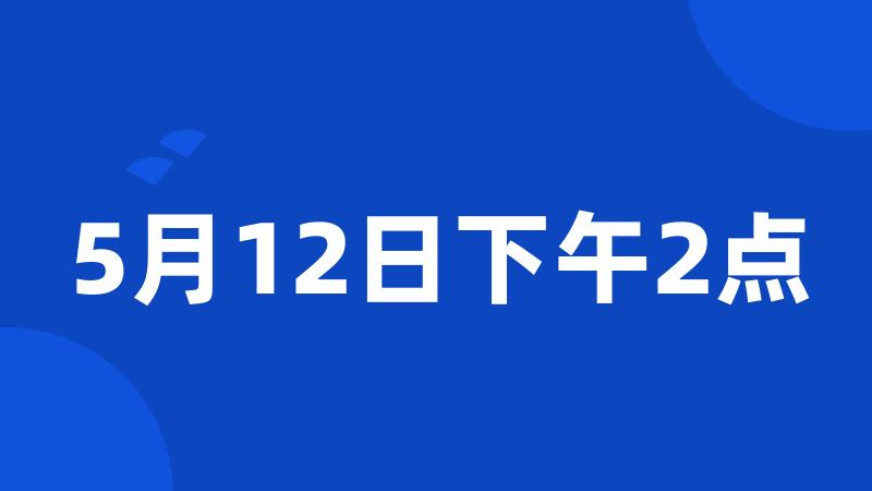 5月12日下午2点