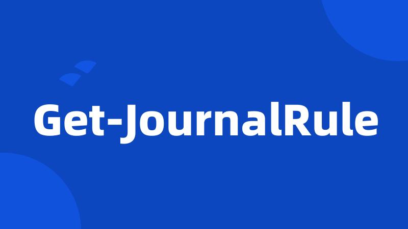 Get-JournalRule