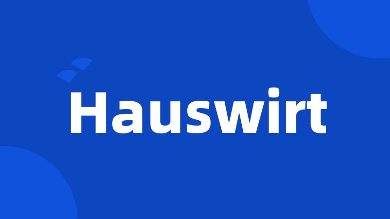 Hauswirt