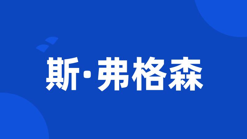 斯·弗格森