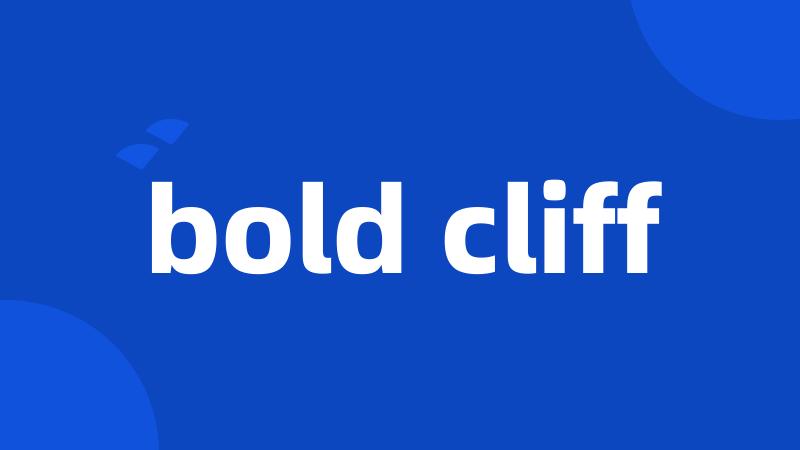 bold cliff