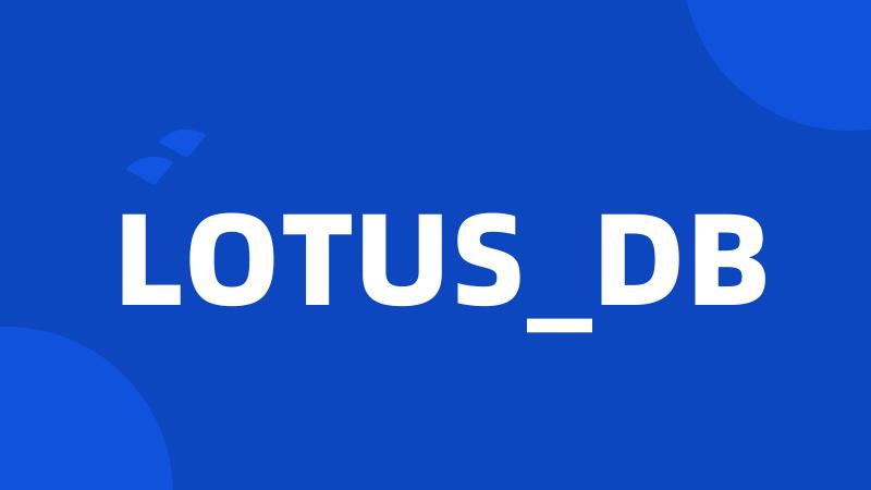 LOTUS_DB