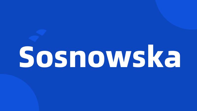 Sosnowska