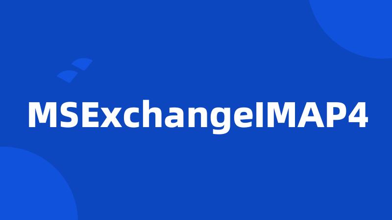 MSExchangeIMAP4