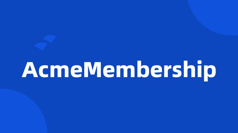 AcmeMembership