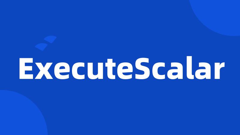 ExecuteScalar