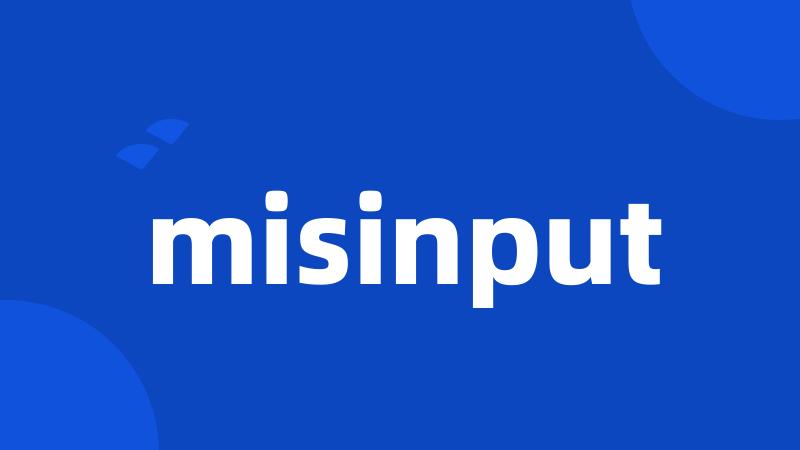 misinput