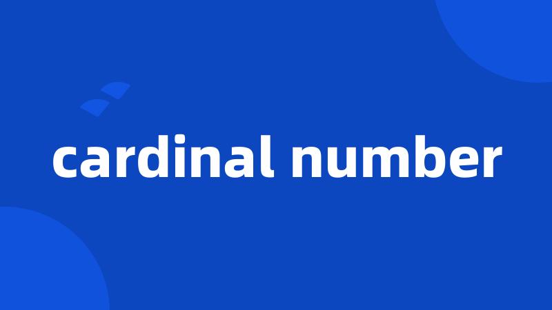 cardinal number