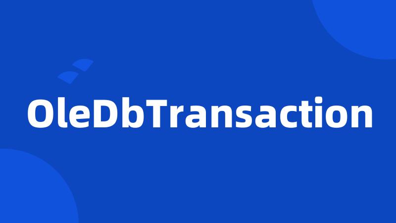 OleDbTransaction