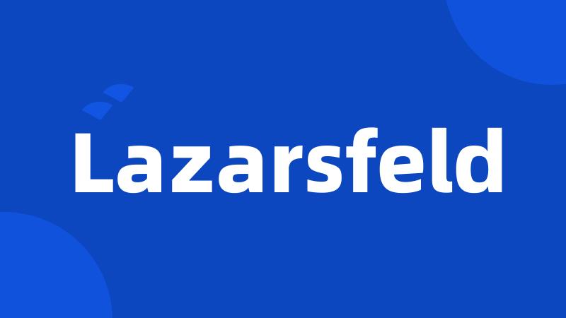 Lazarsfeld